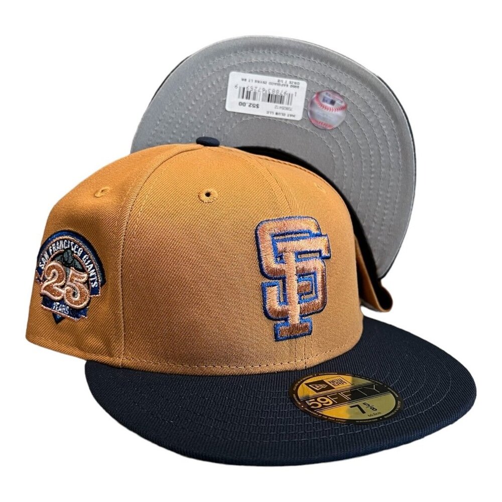 New Era San Francisco Giants 59FIFTY Fitted Hat Cap 25th Anniversary Patch